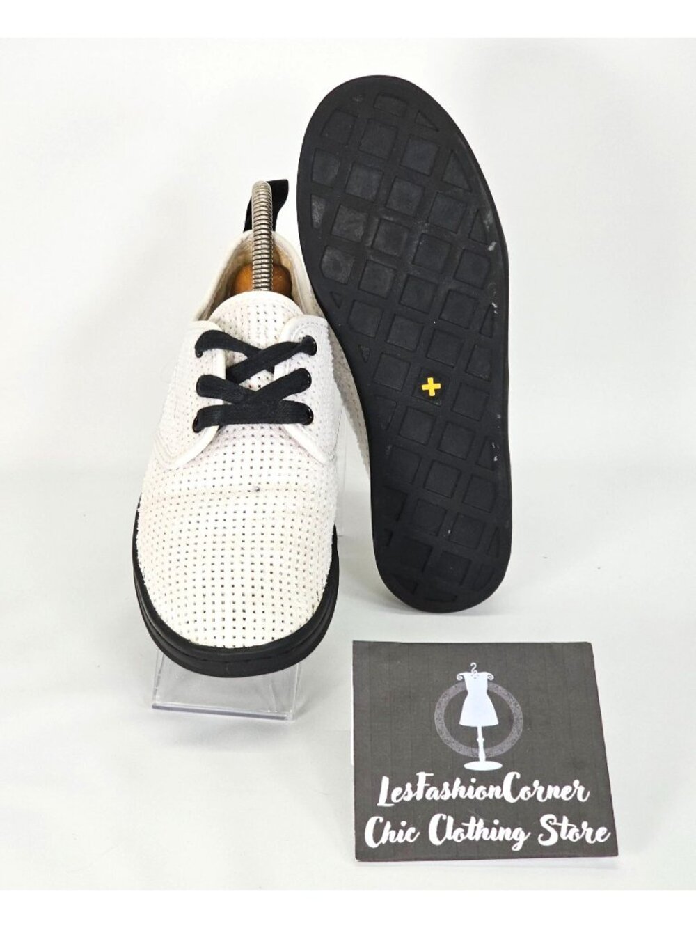 Dr Martens Women's White Mesh Perforated Sneaker Shoes Size 7 1879 - Picture 3 of 15